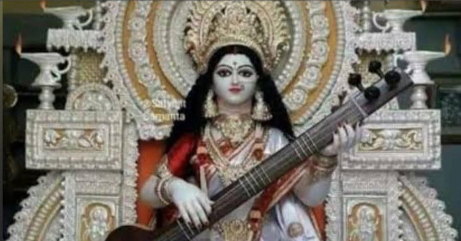 Maa Saraswati image from Heart Touch Diva's 2025 Saraswati Puja