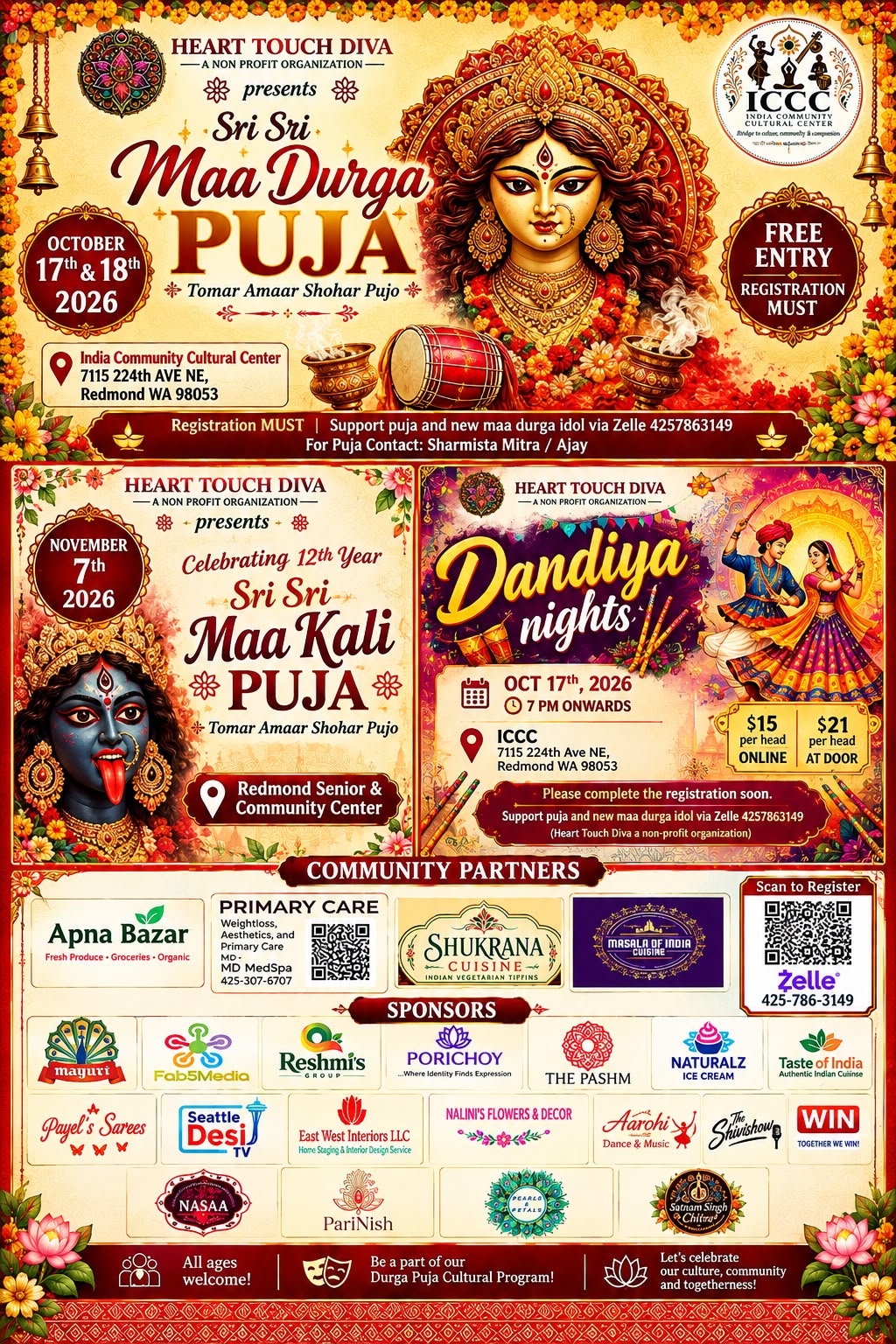 Heart Touch Diva 2026 Durga Puja, Kali Puja and Dandiya celebrations